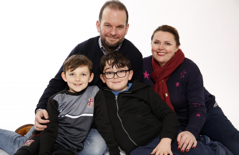 James Daly with his family