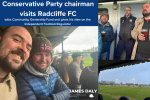 Richard Holden visits Radcliffe FC with James Daly 