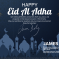  "Image with a dark blue background and gold hanging lanterns. Title: 'Happy Eid Al Adha' in white. Below the title, a message reads: 'I am wishing all Muslims across Bury North joy, peace, and prosperity on this blessed occasion of Eid Al Adha. May your sacrifices be rewarded, and your prayers be answered. Enjoy the festivities!' Signed by James Daly. At the bottom right, 'James Daly' is in bold white text with 'Conservative Candidate for Member of Parliament for Bury North' and the Conservative Party logo